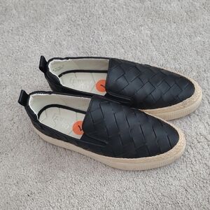 Franco Sarto Black Slip-On Shoes